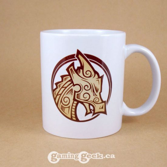 'Northlandic Dragon Sigil' on a coffee mug by Joe Nittoly