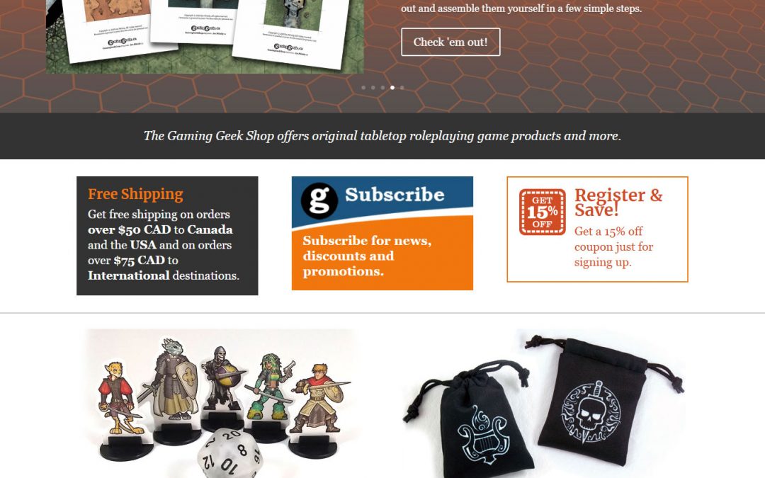 Gaming Geek Shop Online Store Ecommerce Website Design