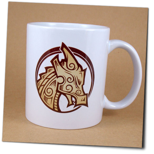'Northlandic Dragon Sigil Coffee Mug Design' by Joe Nittoly