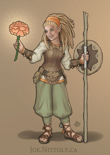'Marigold, Halfling Druid' by Joe Nittoly