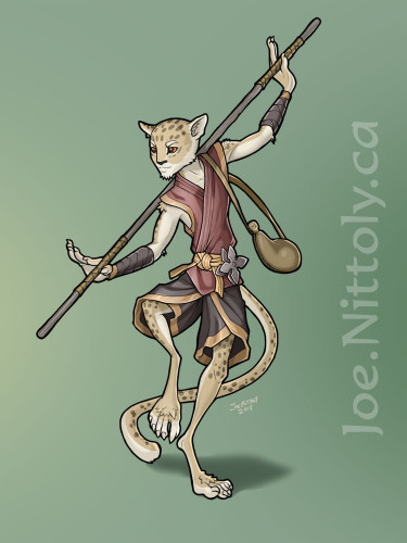 'Sway, Tabaxi Monk' by Joe Nittoly