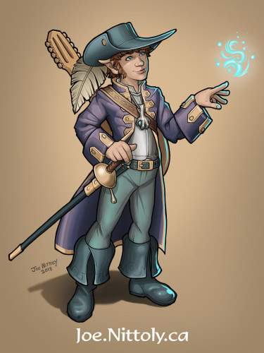 'Kade Goodbarrel, Halfling Bard' by Joe Nittoly