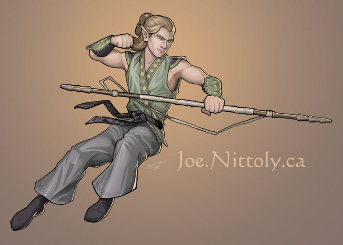 'Rayne, Elf Monk' by Joe Nittoly